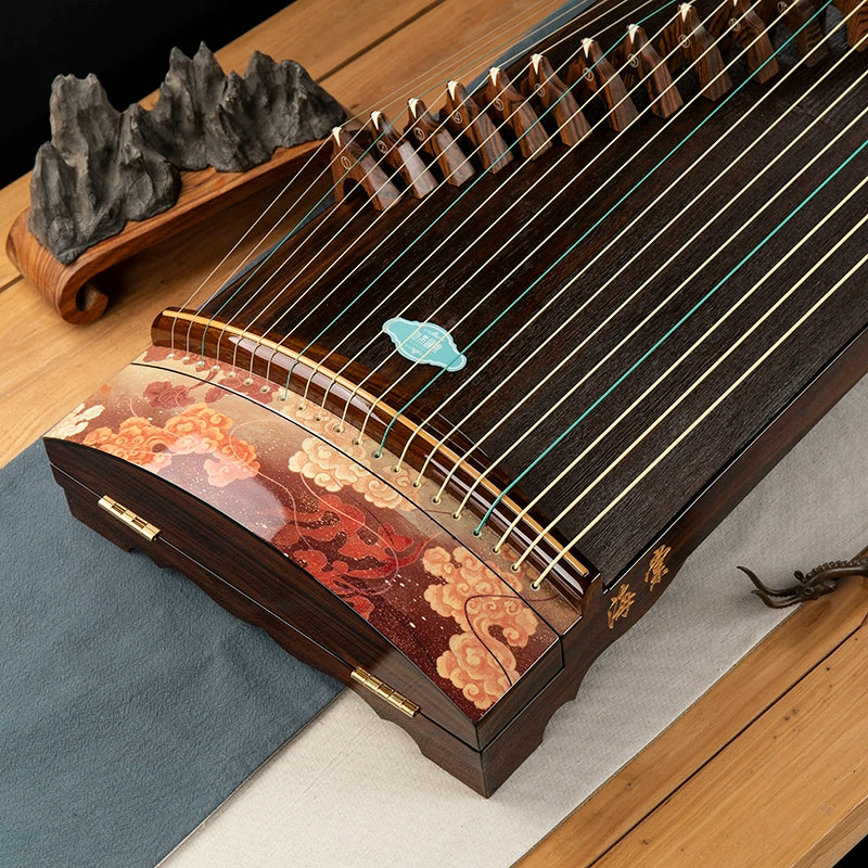 【海棠】 古筝 云裳 小挖筝明亮型超薄国画工艺实木古筝 135cm